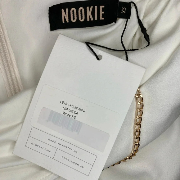 Revolve Nookie Lexi Chain Mini Dress NWT | White | Size XS - Picture 6 of 7